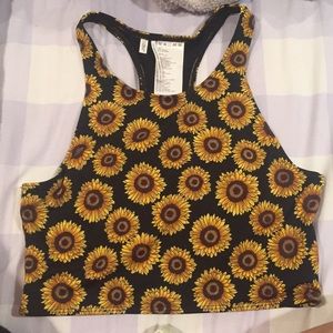 Urban Outfitters Sunflower Crop Bathing Suit Top